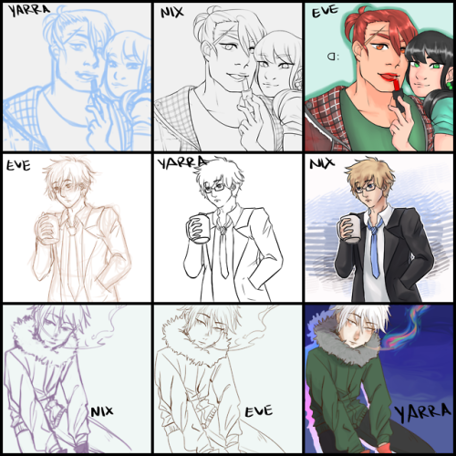 did the switch around meme with @yarrayora &amp; @evetheindecisive :DDDof course every char is from 