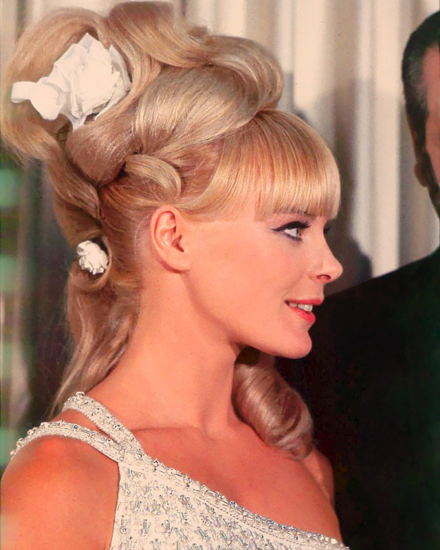 Elke Sommer at the Academy Awards ceremony in Los Angeles, California. 1966.