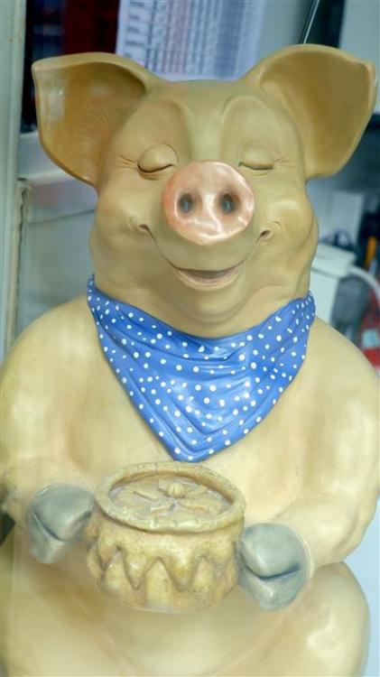 Pork Pie Piggy.He just looks so jolly.