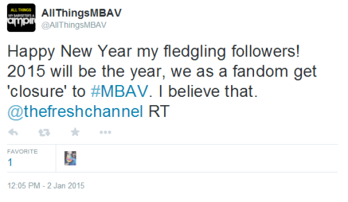 I wholeheartedly and honestly believe in 2015 (this year) - we as a fandom will get SOME kind of clo