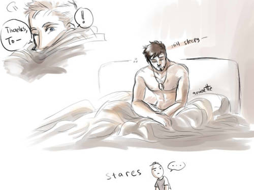 qouinette:  super messy doodles of SteveTony ft. dog tags ahiuw! i bet you dont know where to read huh it’s been a while since i drew these dumbos but thanks to certain anon, i got motivated to draw them again UuU THANKS ANON THIS IS FOR YOU