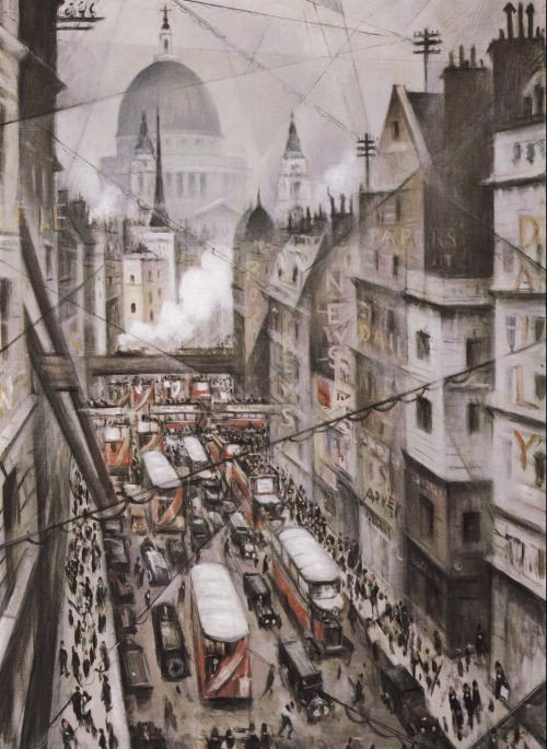 Among the Nerves of the World  -   Christopher Nevinson 1930British 1889-1946   