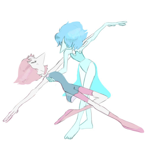 tryingmomentarily:    @2-little-things said:pearl pearl fusion dance?   1 rule when drawing Pearl fusing: if there is dipping involved, Pearl is the one being dipped. no exceptions 