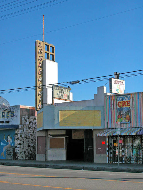 A 2008 look at the Lankershim Theatre as a church by Don Solosan. The photo was taken as  part of a 