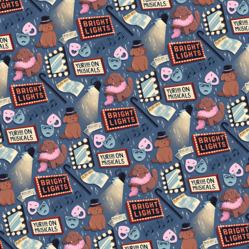 abbilaura-artdump:I also made this cute pattern featuring Makkachin and Vicchan for Bright Lights! I