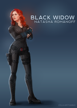 Uminoko:  Vylla-Art:  Natasha Romanoff: The Black Widow - 9/46 My Favorite Avenger.
