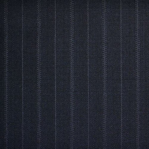 Navy Blue Herringbone with Grey Stripe Super 120’s Suiting #yorkshirefabric #clearance #suitin