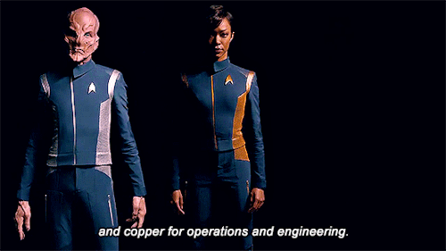 greenjimkirk:Costume designer Gersha Williams talks about Discovery’s new Starfleet uniforms [x].
