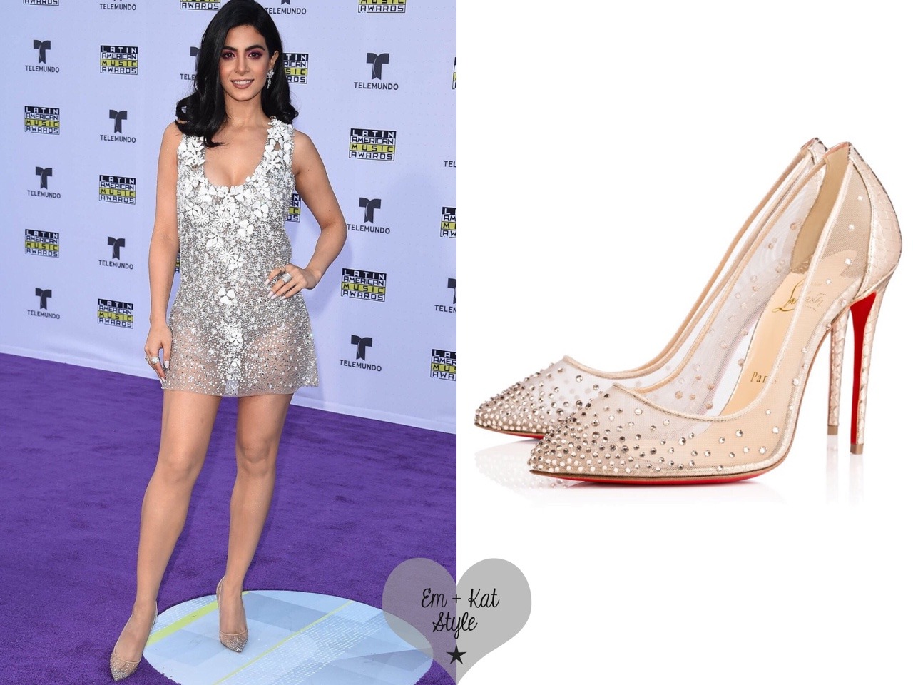 Emeraude Tobia & Kat McNamara Style — 2017 Latin AMA's. Emeraude wore a a  pair of