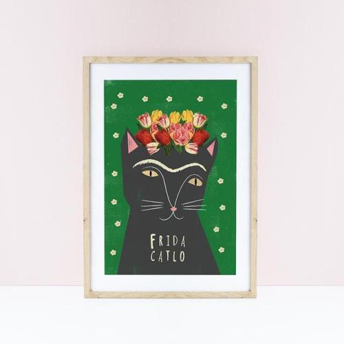 Frida Kahlo Cat, by Niaski