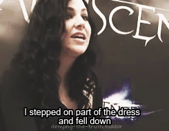 denying-the-truth:  Amy Lee talks about her falling on stage *CUTENESS* 