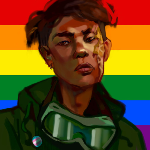 theaccessibilityzone: marina-does-things:Happy Pride Month! Space is queer [Image Description: a ser