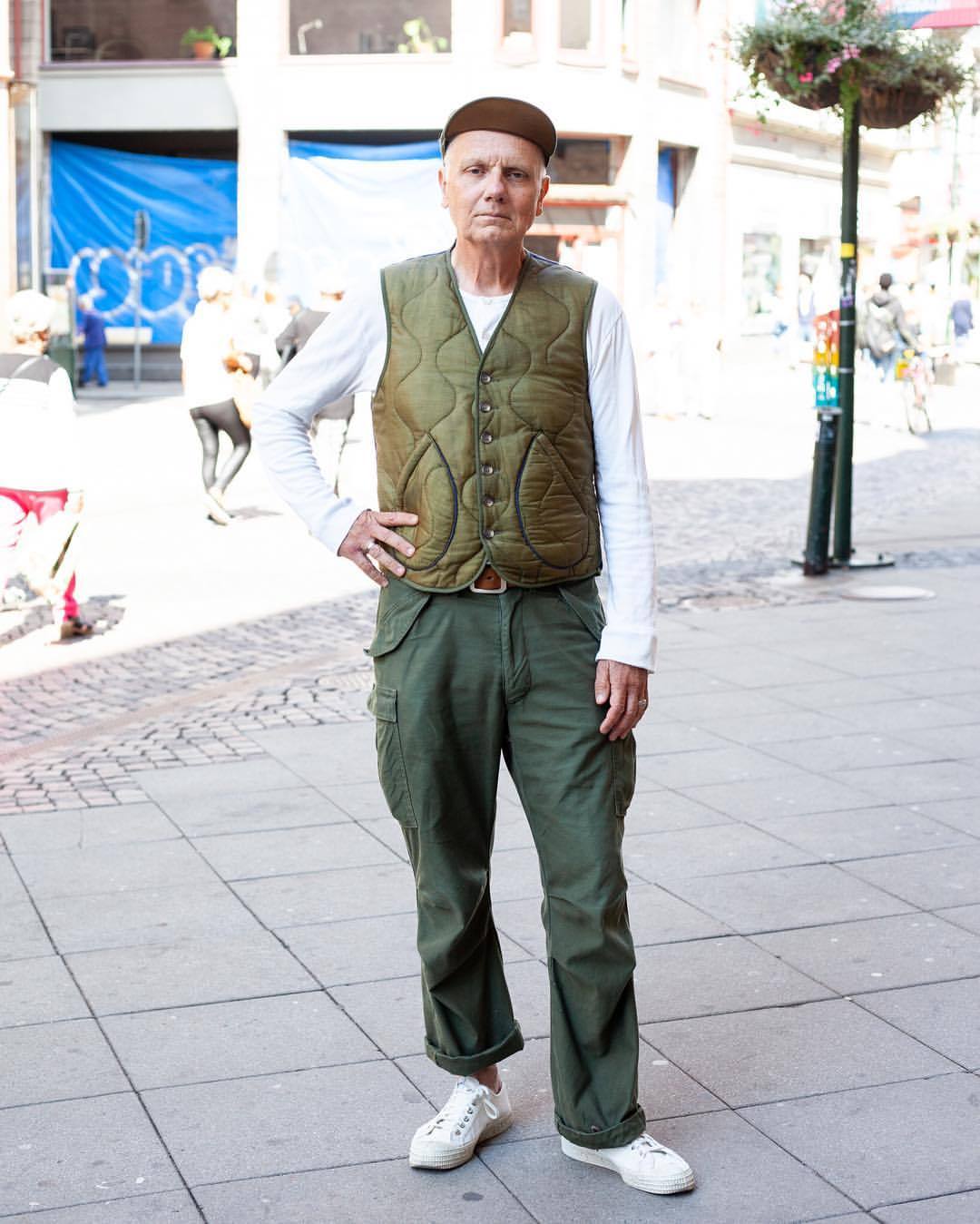 The Urban Hippie Swe — Dressing green. Vest by Fortela and field pants by...