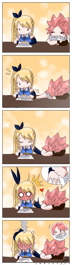 jmoart:  Chibi comics of Natsu and Lucy I remember this scene when I was 16 yrs old.It