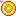 A pixel art icon of a sliced orange.