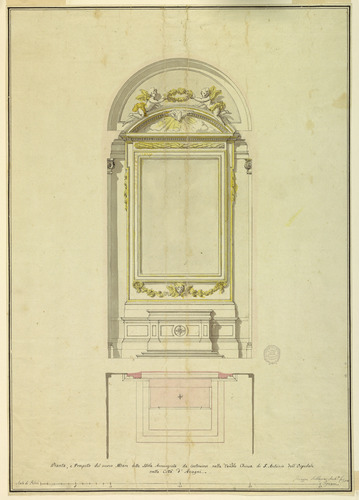 Project for an altar of the Annunciation for S. Antonio dell'Ospedale in Anagni, Giuseppe Subleyras,