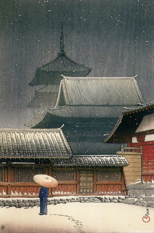 Hasui Kawase aka Kawase Hasui aka 川瀬 巴水 aka Kawase Bunjiro (Japanese, 1883-1957, b. Tokyo, Japan) - 