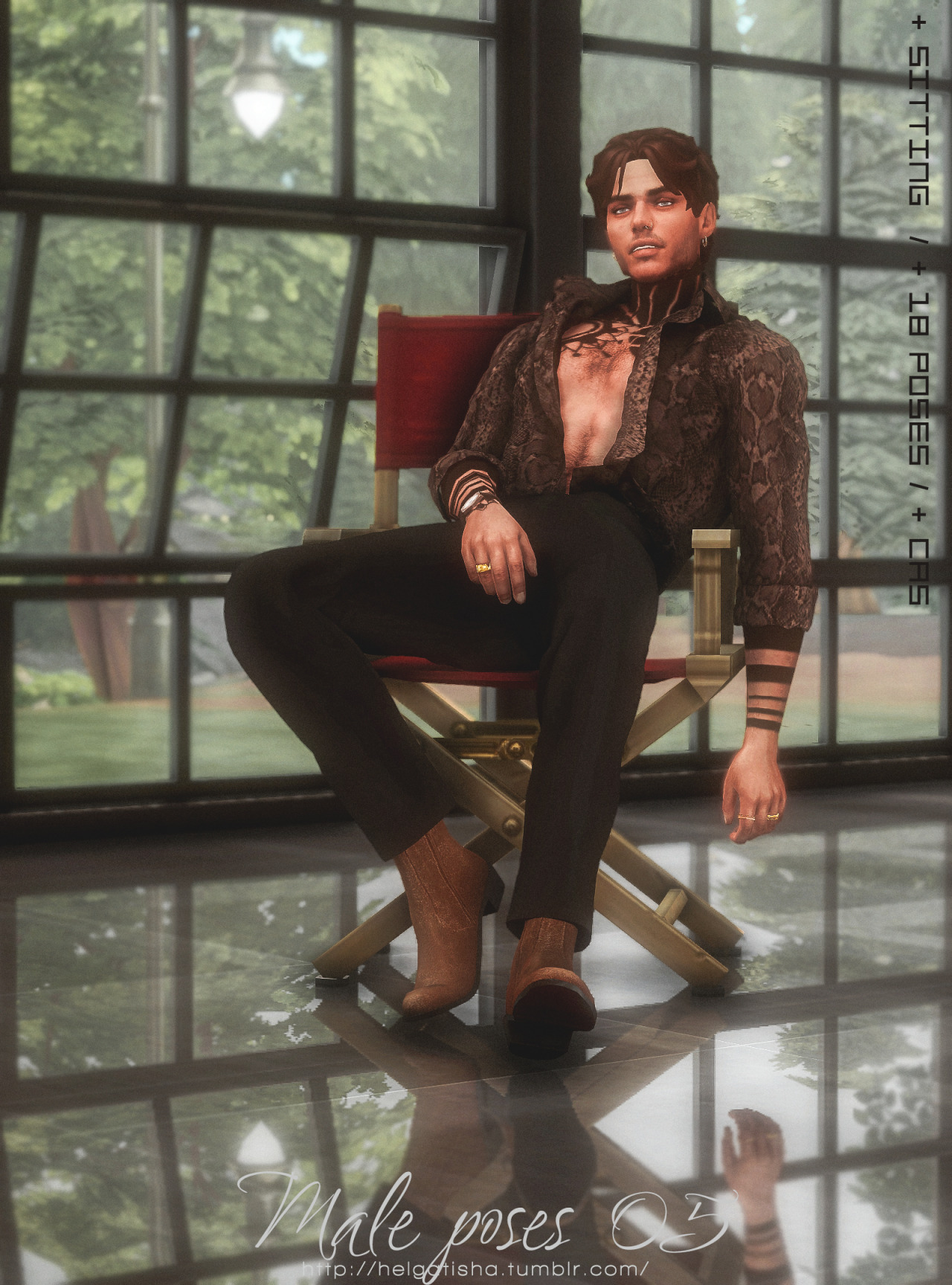 Male Seated Reference 1 by posevault on DeviantArt