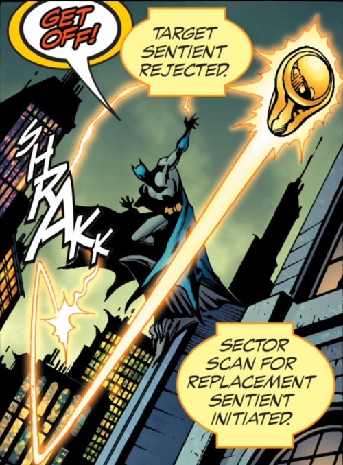 jules616:Bruce Wayne of the planet Earth. You have the ability to instill great fear. Welcome to the Sinestro Corps. Green Lantern #17. 