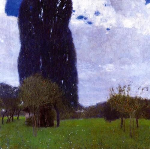 gustavklimt-art: The Tall Poplar Trees II, 1900 Gustav Klimt