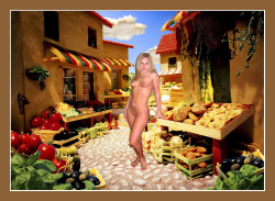 Kindi is a PhD nutritionist, so we thought this combination of food and nude Kindi was appropriate and fun.