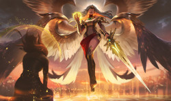 snatti:    I had the opportunity to work on the splash for Transcended Kayle, formerly known as unmasked. It was so much fun and challenging, as always I got amazing feedback and suggestions from splash team to help push it to final. Super excited to