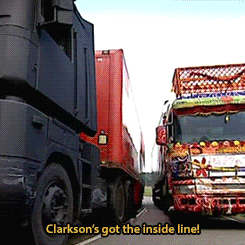 muggs8787:  Lorry racing with James and Jeremy. (S12E01 and S21E07) 