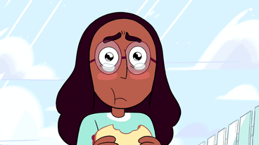 whammy5:  Okay, was watching the episode “Indirect Kiss” of Steven Universe and I have to ask… Why can’t I find a GIF of Connie tearing up while eating her sandwich and telling Steven to “Go on” with his story. Cause that seems like perfect