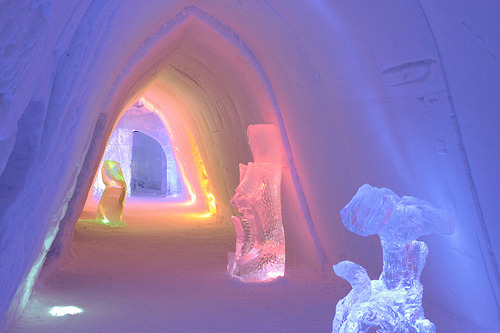 medicine:  Ice sculptures from the Luvattumaa Ice Gallery in Levi, Finland