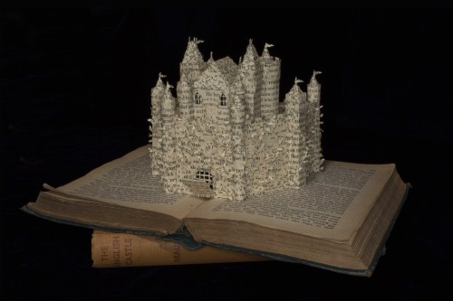 ‘Lower the Drawbridge’Book Sculpture by Emma TaylorWire, Paper &amp; Vintage Books