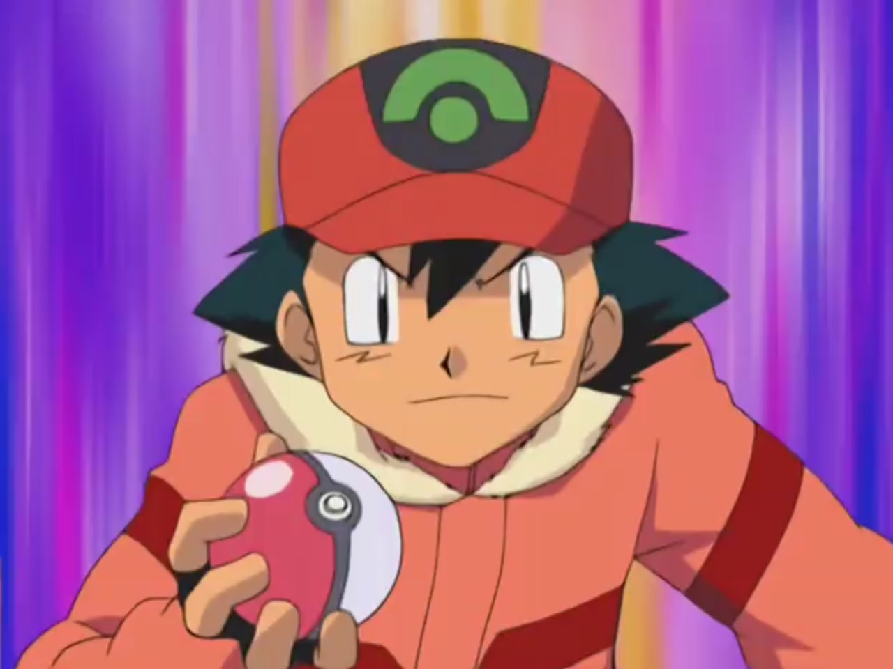 Red trainer pokemon anime screenshot