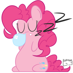 ponieswithclass:  No update this week either guys. I’m so damn tired from coming back Wednesday. Hopefully this cute picture of Pinkie Pie sleeping will ease the pain. (Will delete later)  &lt;3