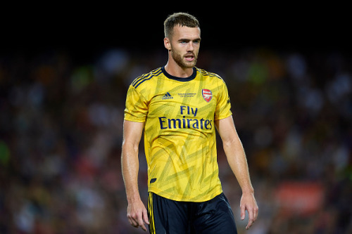 picturesofthearsenal: Calum Chambers of Arsenal during the Joan Gamper trophy match between FC Barce