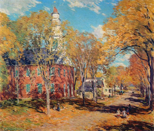 willard-metcalf: October Morning, Deerfield, 1917, Willard Metcalf