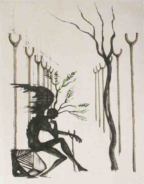 arinewman7:Le Vitrailby Salvador Dalí1968etching on Japon Paper