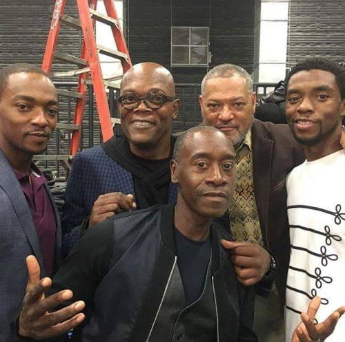 twowaypr: marvel-feed: wickedweavile: marvel-feed: Falcon, Nick Fury, War Machine, Goliath, and Blac