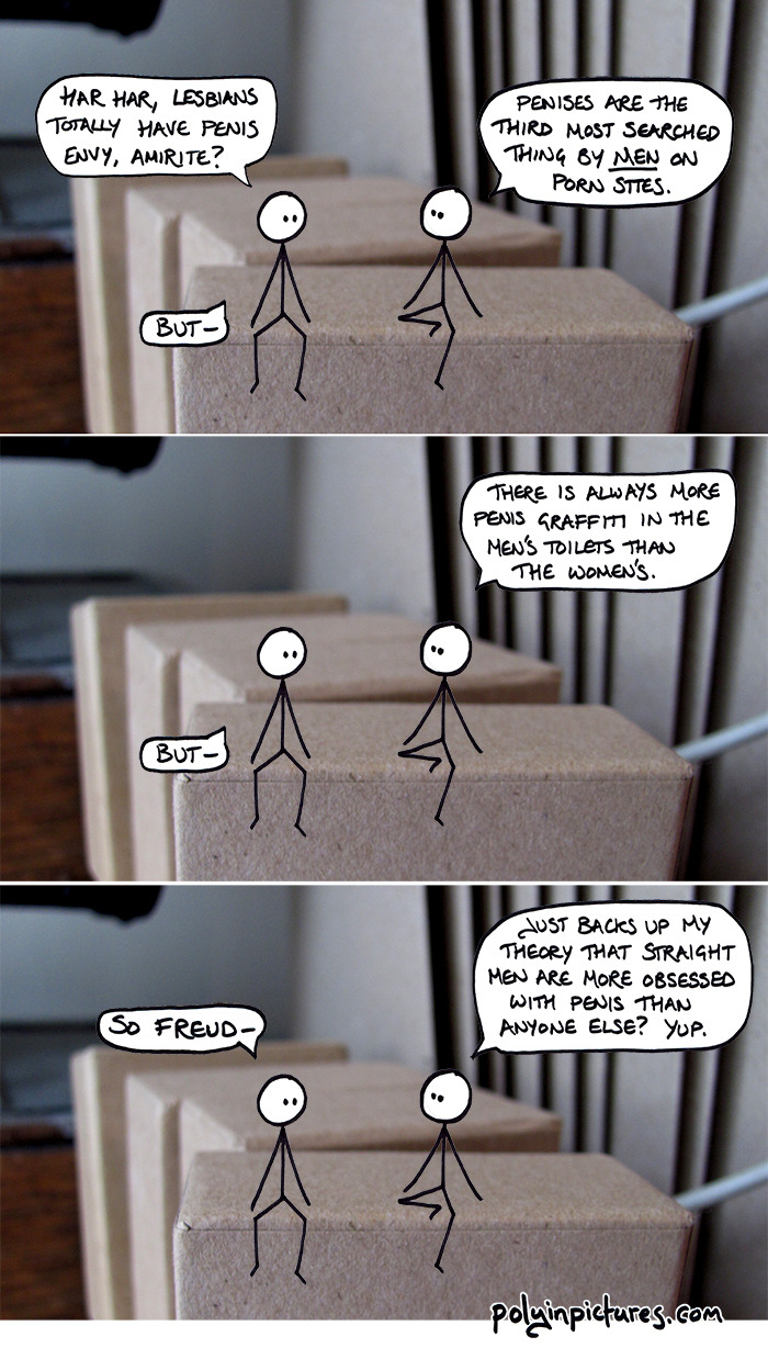 cassolotl:  202. Penis Envy, from Poly in Pictures.(It looks like we’re not allowed