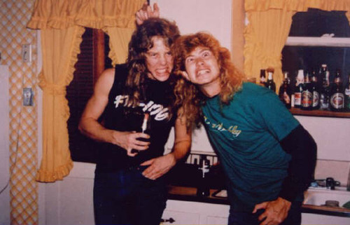James Hetfield and Dave Mustaine – @astudyof-roses on Tumblr