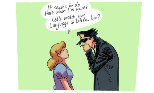 jojolog: AU in which Holly’s Stand isn’t killing her and instead slaps Jotaro across the face every