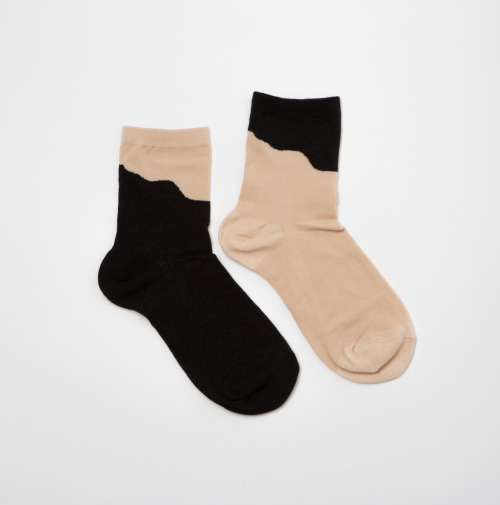 northmagneticpole: Two Tone Crew Socks at Individual Medley