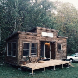 thirty-birds:  Our Design Inspiration The above houses; Natalie Pollard’s Hello Tiny Home and Adam Leu’s Tall Man’s Tiny House are what we’re basing our design on. The side-accessed double-doors and the two distinct “wings” to the left and