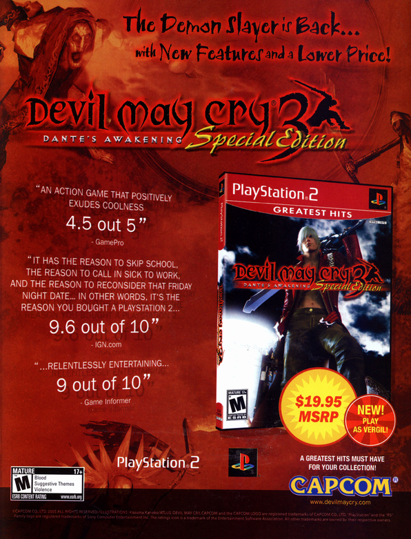 Devil May Cry 3 [Special Edition] [Greatest Hits] (Playstation 2