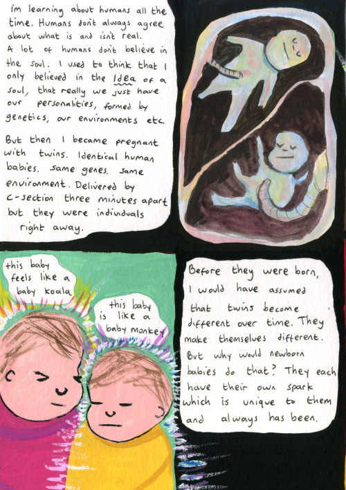 A couple of pages from my comic An Alien Who is Also a Mum  which I made as part of Short Box comics