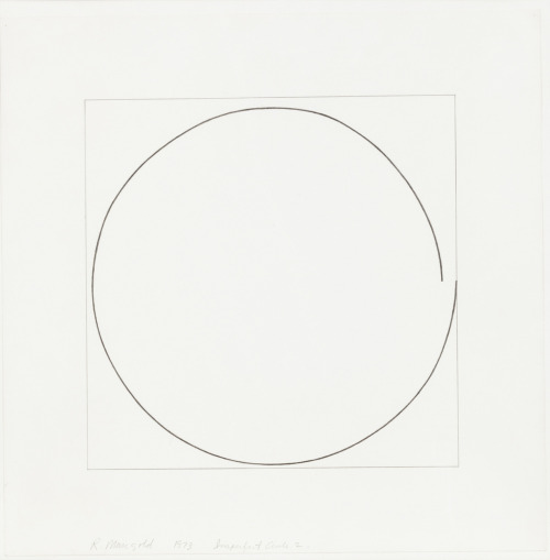 horizontaldrawing:robert mangold, imperfect circle, 1973