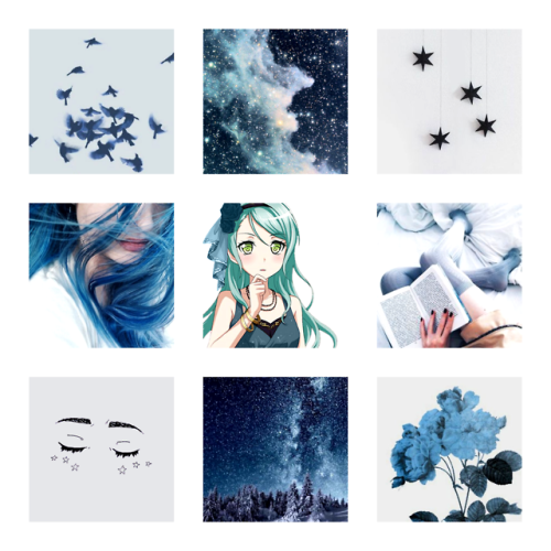 sayo aesthetic with dark blue &amp; starsi hope this is ok sayo! if u want anything changed let 