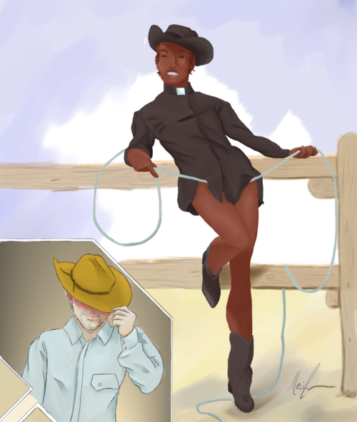 meiilansnotebook: And another Cullbastian WIld West AU fanrt. This time, I was prompted by @bexterrr