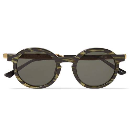 radshades: Sobriety Round-Frame Striped Acetate SunglassesYou’ll love these Sunglasses. Promis