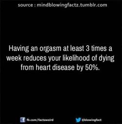 mindblowingfactz:Having an orgasm at least
