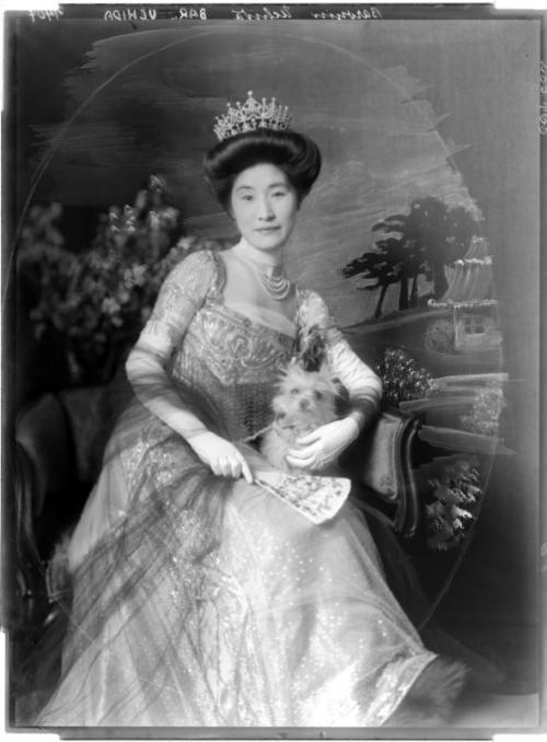 hotel-haute-societe: Countess (or Baroness) Uchida. Wife of Uchida Kōsai (Uchida Yasuya), a japanese