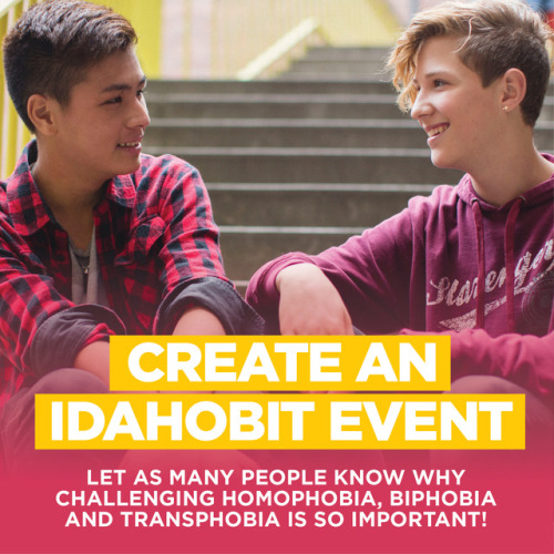 Want to get involved but not sure how? Why not host an IDAHOBIT event at your school or workplace to